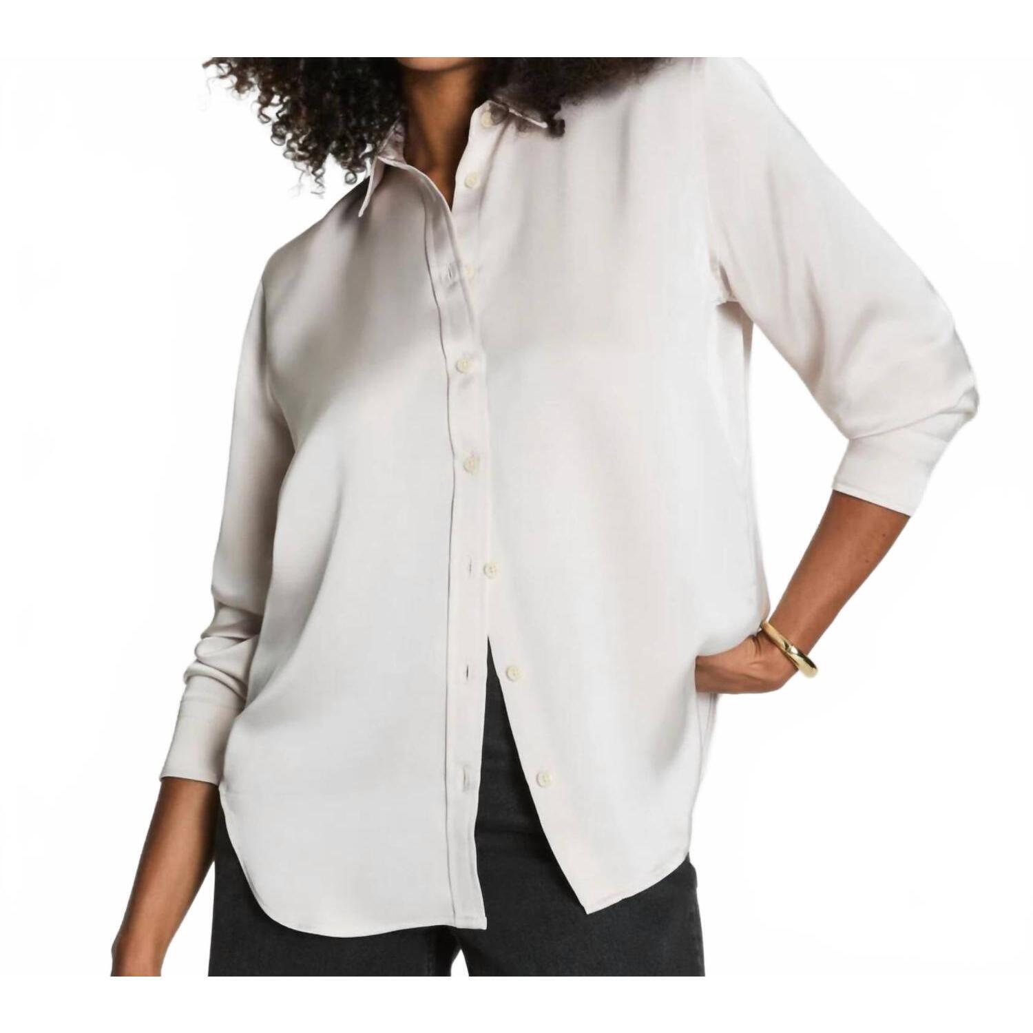New Spanx Better Than Silk Blouse In Ecru